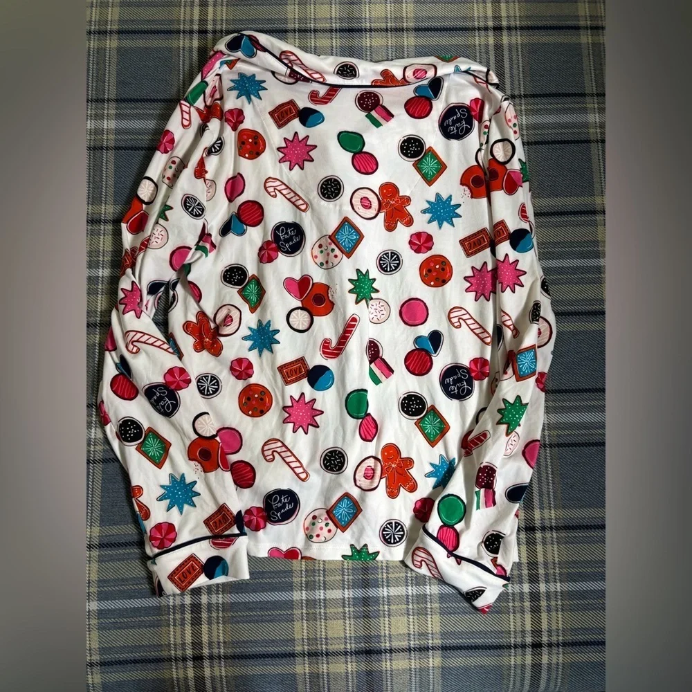Kate Spade Christmas Print Pajama Top Christmas Treats